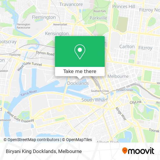 Biryani King Docklands map