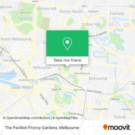 The Pavilion Fitzroy Gardens map