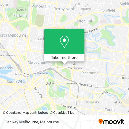 Car Key Melbourne map