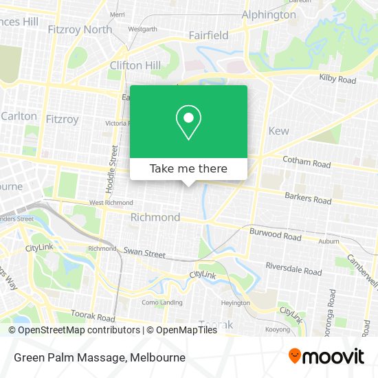 Green Palm Massage map