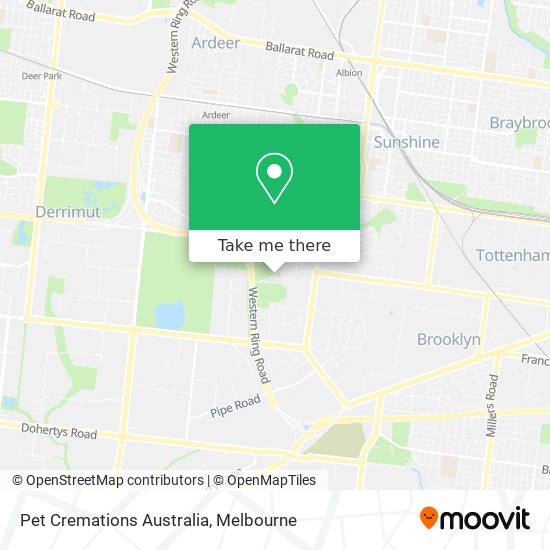 Mapa Pet Cremations Australia