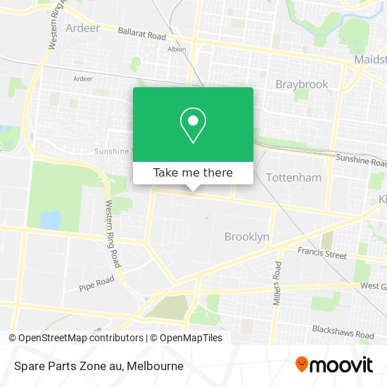 How to get to Spare Parts Zone au in Sunshine West by Bus, Train or Tram?