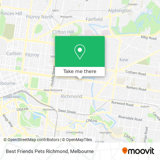 Best Friends Pets Richmond map