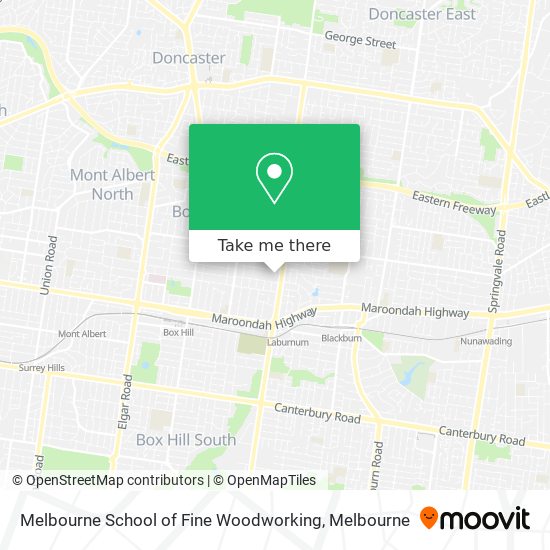 Melbourne School of Fine Woodworking map