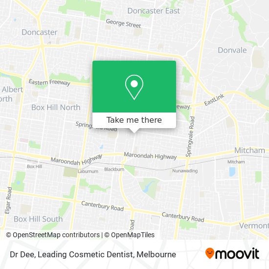 Dr Dee, Leading Cosmetic Dentist map