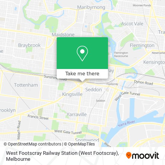 West Footscray Railway Station map
