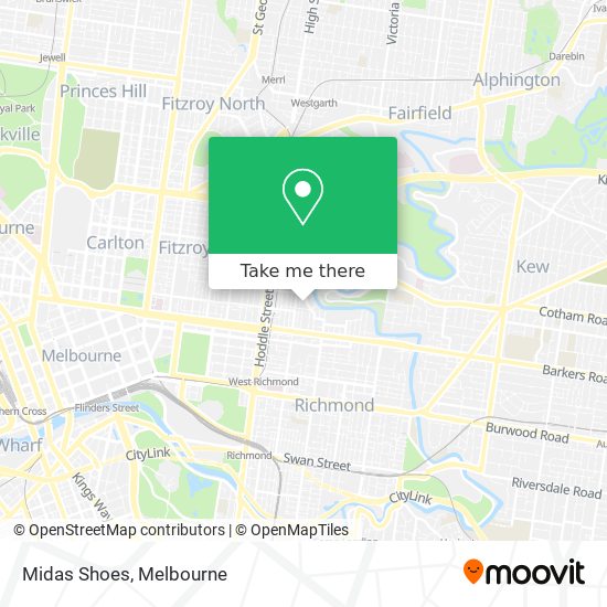 Midas Shoes map