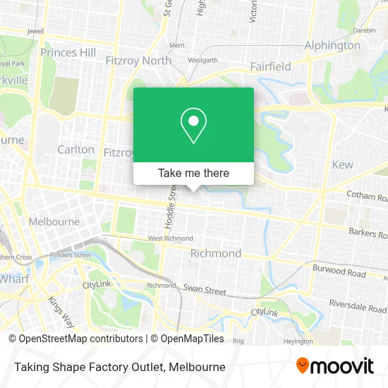 Mapa Taking Shape Factory Outlet