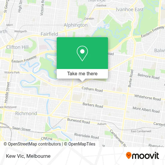 Mapa Kew Vic