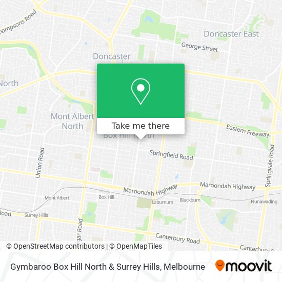 Gymbaroo Box Hill North & Surrey Hills map