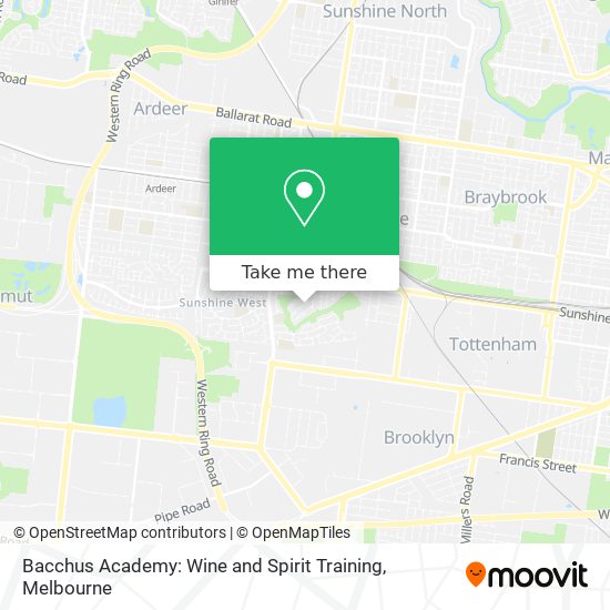 Bacchus Academy: Wine and Spirit Training map