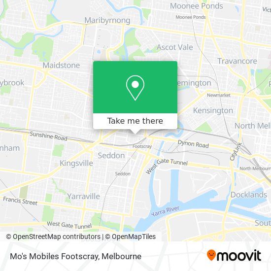 Mo's Mobiles Footscray map