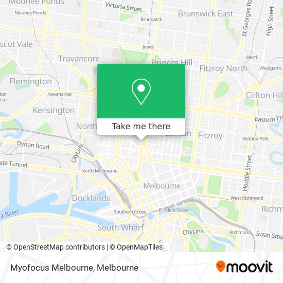 Mapa Myofocus Melbourne