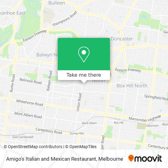 Amigo's Italian and Mexican Restaurant map