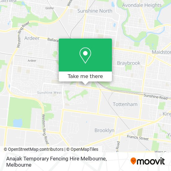 Anajak Temporary Fencing Hire Melbourne map