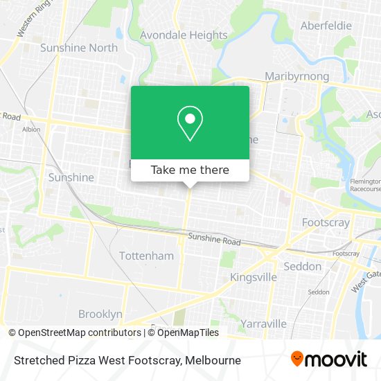 Stretched Pizza West Footscray map