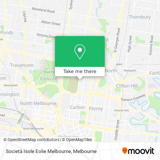 Mapa Società Isole Eolie Melbourne