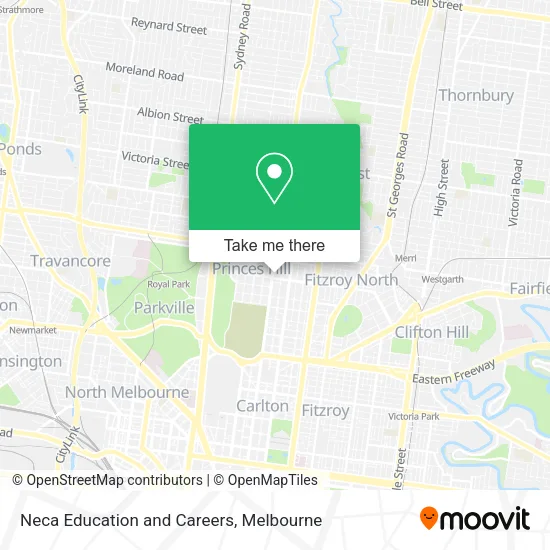 Neca Education and Careers map