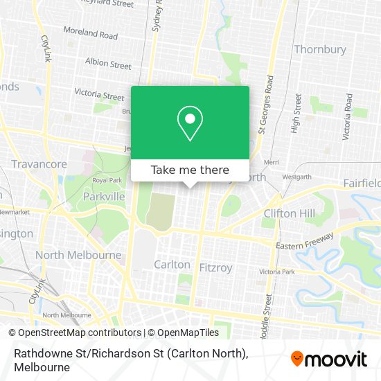 Rathdowne St / Richardson St (Carlton North) map