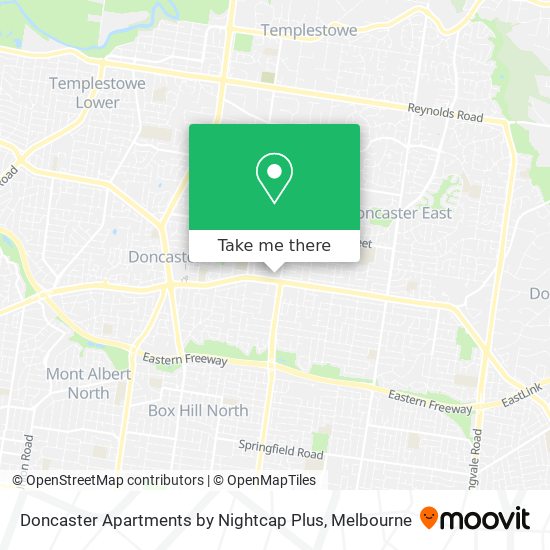 Doncaster Apartments by Nightcap Plus map