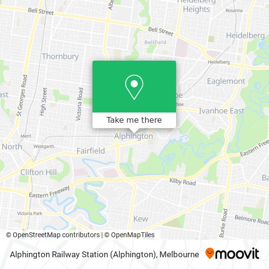 Alphington Railway Station map