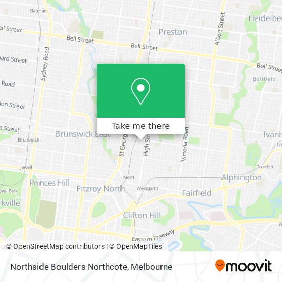 Northside Boulders Northcote map