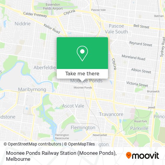 Moonee Ponds Railway Station map