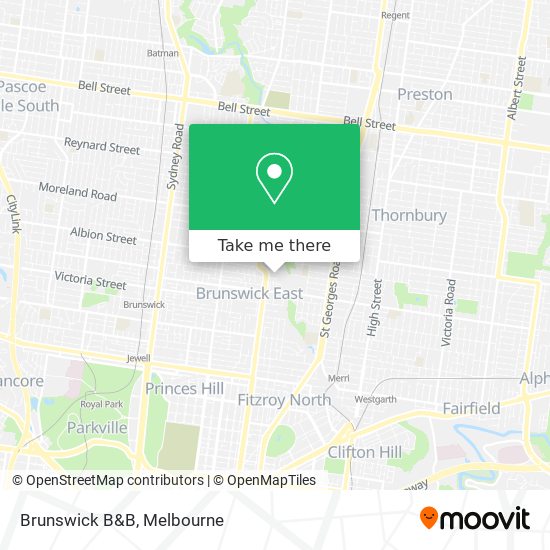Brunswick B&B map