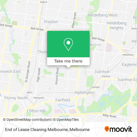 End of Lease Cleaning Melbourne map