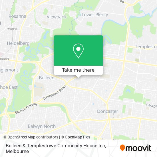 Bulleen & Templestowe Community House Inc map