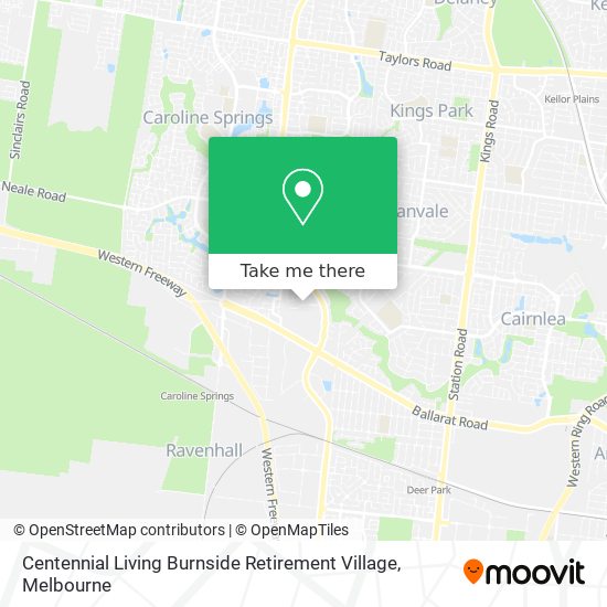 Mapa Centennial Living Burnside Retirement Village