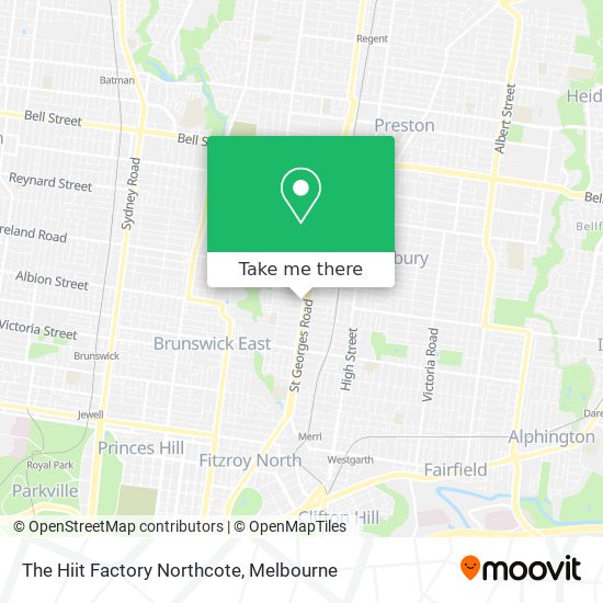 The Hiit Factory Northcote map