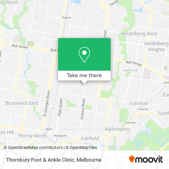 Thornbury Foot & Ankle Clinic map