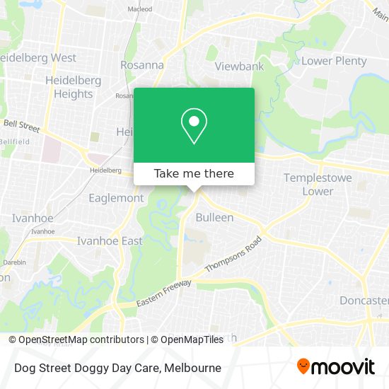 Mapa Dog Street Doggy Day Care