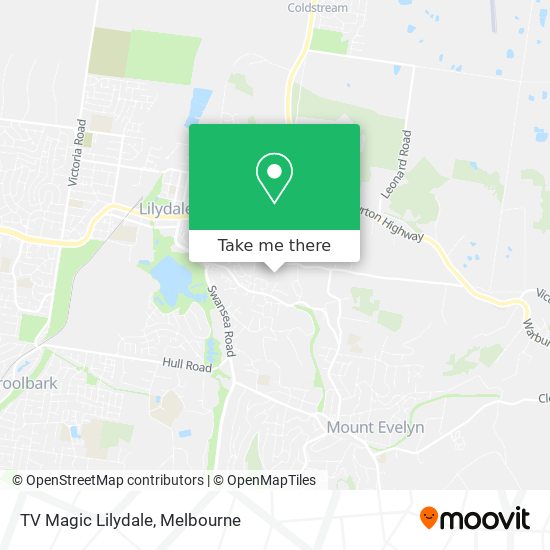 Mapa TV Magic Lilydale