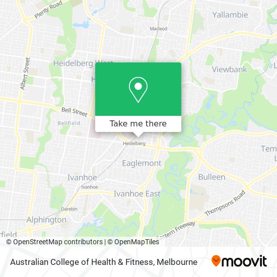 Mapa Australian College of Health & Fitness