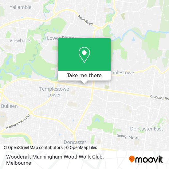Woodcraft Manningham Wood Work Club map