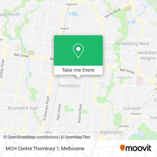 MCH Centre Thornbury 1 map