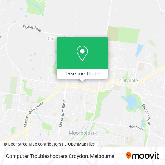 Mapa Computer Troubleshooters Croydon