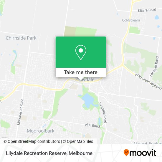 Mapa Lilydale Recreation Reserve