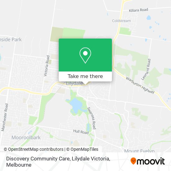 Discovery Community Care, Lilydale Victoria map