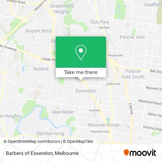 Barbers of Essendon map