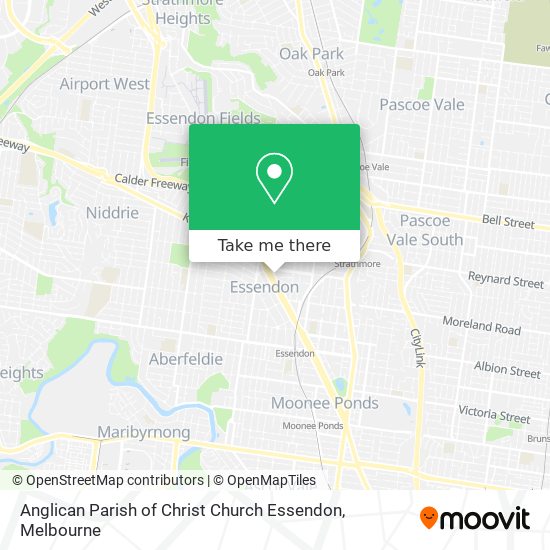 Mapa Anglican Parish of Christ Church Essendon