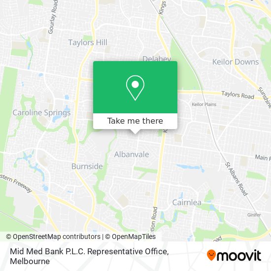 Mid Med Bank P.L.C. Representative Office map