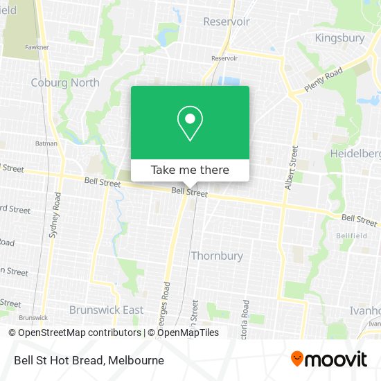 Bell St Hot Bread map