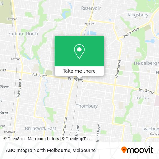 Mapa ABC Integra North Melbourne