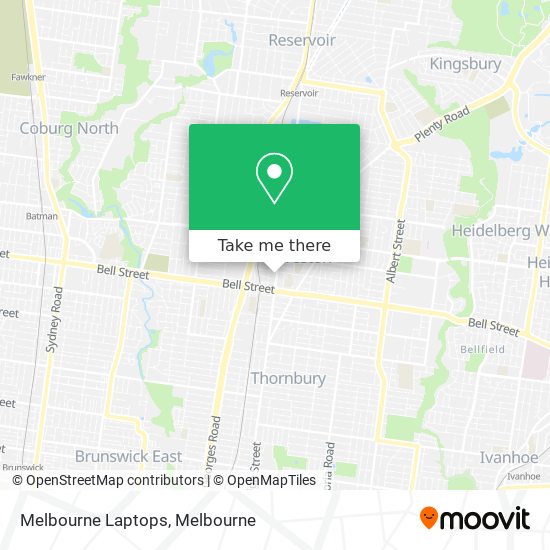 Melbourne Laptops map