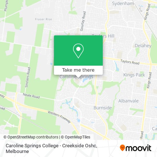 Caroline Springs College - Creekside Oshc map