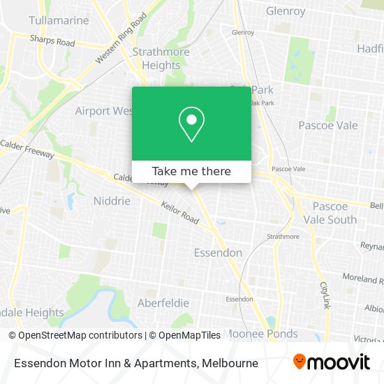 Mapa Essendon Motor Inn & Apartments