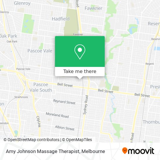 Amy Johnson Massage Therapist map